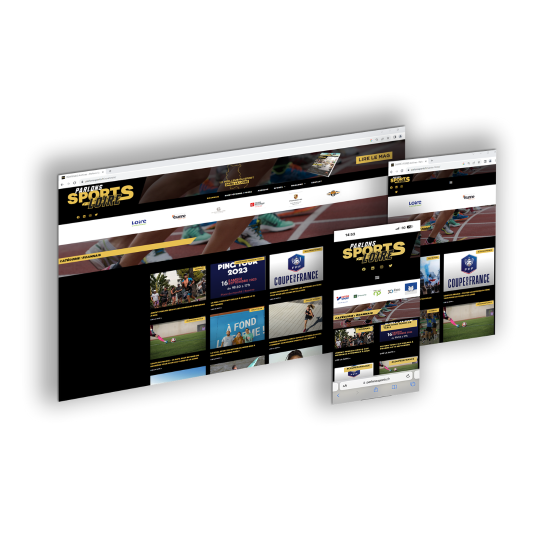 Refonte site Web Roanne - Référencement SEO Roanne - Parlons Sports - Refonte de site internet Roanne